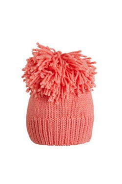 Rabens Saloner Hue - ELEENA - CRAZY MIX FRINGED HAT, Pink Coral